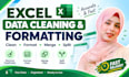 clean, format, merge and split excel data