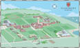 design detailed campus map, school map, university map and wayfinding map