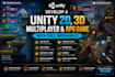 develop a unity 2d, 3d multiplayer and rpg game with full mechanics