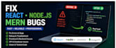 fix bugs in react and node js applications