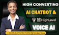 do gohighlevel ai chatbot, ghl voice ai, ai automation setup