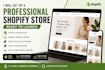 set up a professional shopify store ready to launch