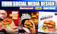 design professional restaurant and food social media posts