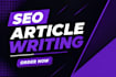 seo article writing or blog writing as a content writer