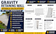 design gravity retaining wall plans, calculations and structural details