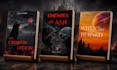 design a dark fantasy sci fi or dystopian book cover