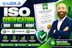provide iso 9001, 14001, 45001 certification, audit and documentation