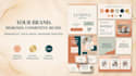 design canva branding kit on canva, social media template, instagram post