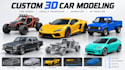 custom 3d car modeling for games vehicle rendering animation for 3d printing