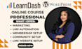 create elearning courses and lms setup with learndash wordpress learnworld tutor