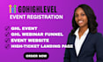 build ghl event registration funnel website automation