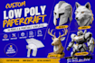 create custom low poly papercraft models and printable templates