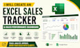 create an excel sales tracker and sales performance dashboard