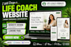 design life coach website, coaching website, consulting website, speaker website