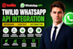 setup twilio whatsapp api integration webhook chatbot and automation