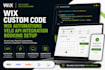 do wix velo custom code wix automations api integration wix booking setup