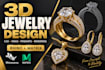 create 3d jewelry design, jewelry cad modeling, ring, pendant design and render