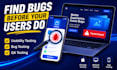 do app testing, website testing, QA testing IOS app review and usability testing