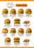 design a vibrant fast food, burger, or cafe menu