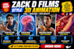 create zack d films style 3d animated videos