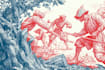 create artistic linocut illustration