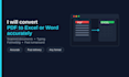 convert PDF to excel, word or scanned documents accurately