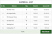 do excel data entry and material list preparation