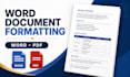 professionally format word documents and convert PDF to word