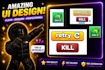 design professional roblox UI, gui and icons