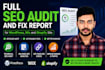 do a complete SEO audit for your wordpress, wix and shopify website growth