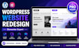 redesign and rebuild your wordpress website using elementor