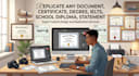 replicate any document, certificate, degree, ielts, school diploma, statement