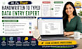 type handwritten documents into word or excel