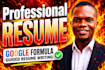 write, rewrite and update your resume into a professional resume