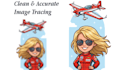 manually vector trace image to vector, covert logo svg, eps, ai vector file