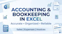 do bookkeeping accounting and financial data entry in excel