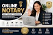 provide fast remote online notary notarization services, notarize legal document