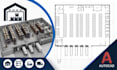 create fulfillment warehouse plans, storage layout and autocad drawings