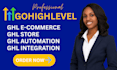 build ghl ecommerce website store funnel  automation