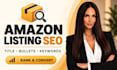 optimize amazon listings for SEO and sales