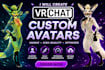 create a custom vrchat avatar with  3d model textures