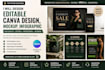 design editable canva templates, mockups and infographics