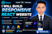build a responsive react website with modern UI