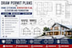 draw permit plans for home extension, renovation plan, elevation and foundation