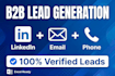 do b2b lead generation linkedin leads, email, web research
