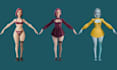 do low poly 3d character modeling for mobile and VR games