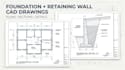create foundation and retaining wall cad drawings