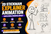 create professional 2d stickman animation explainer videos