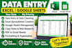 do accurate data entry, web research, and excel tasks