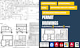 draw permit plan for city approval, architectural structural mep permit drawings
